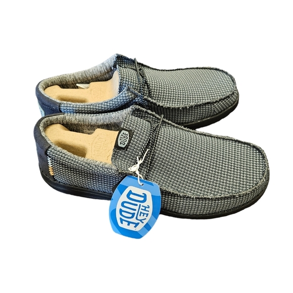 Hey Dude Wally Sport Mesh Charcoal Gray Slip-On Shoes NEW - Picture 6 of 6